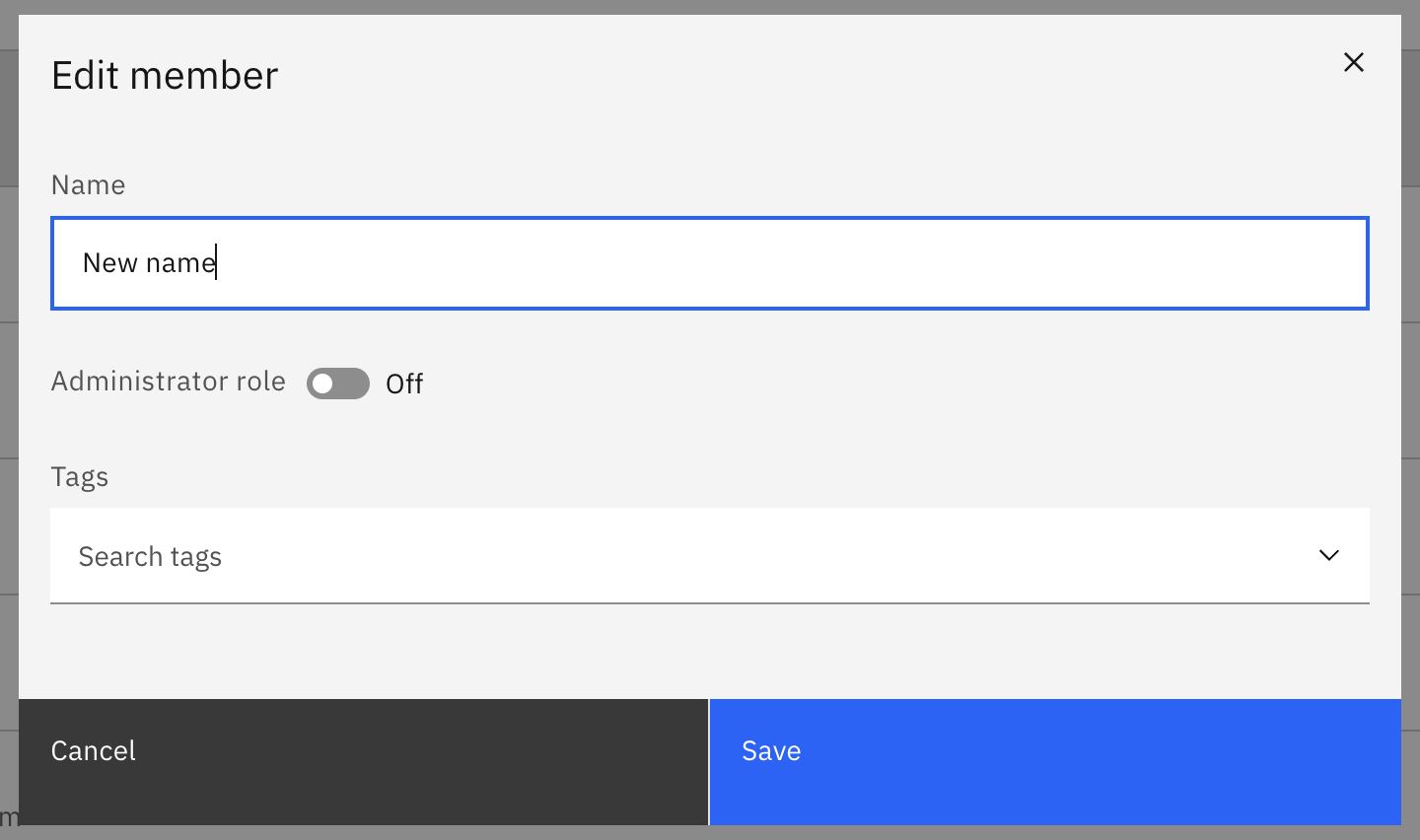 edit members popup